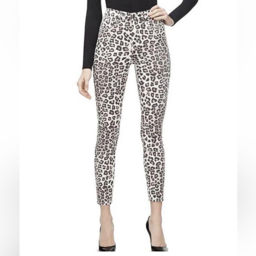 Good American Good Waist Crop Jeans Snow Leopard